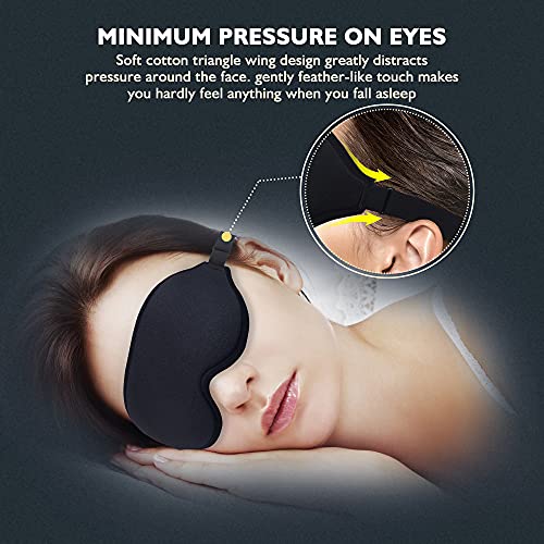 [Updated 2022 Version] Sleep Eye Mask for Men Women, 3D Contoured Cup Sleepin...