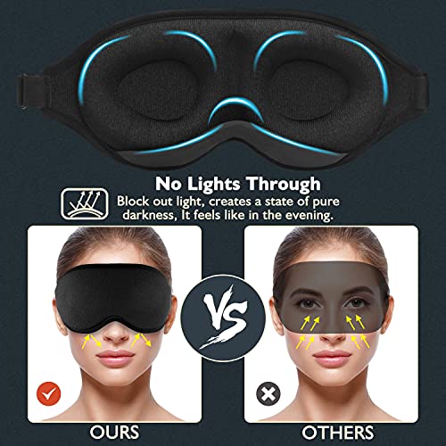 [Updated 2022 Version] Sleep Eye Mask for Men Women, 3D Contoured Cup Sleepin...