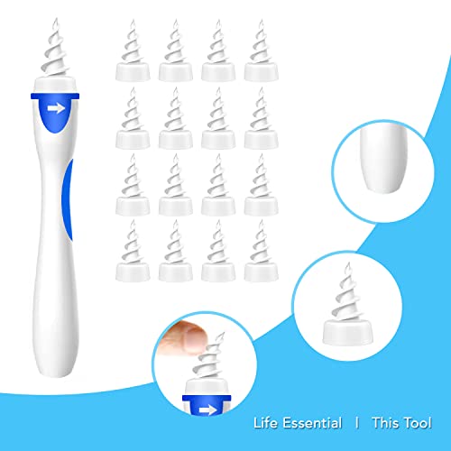 Upgraded Q-Grips Ear Wax Remover - Safe Ear Wax Removal Tool - 16 Pcs Soft Re...