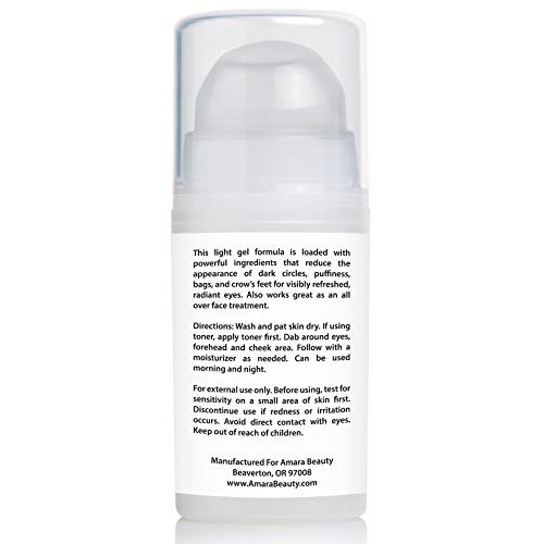 Eye Cream Gel for Dark Circles and Puffiness with Peptides & Hyaluronic Acid....