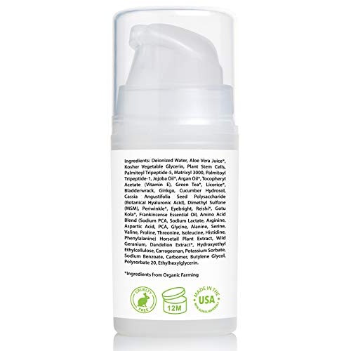Eye Cream Gel for Dark Circles and Puffiness with Peptides & Hyaluronic Acid....