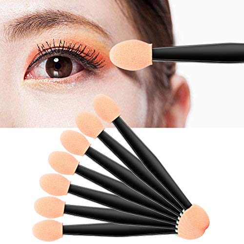Amariver 200 Pack Disposable Eyeshadow Brush Sponge Tipped Oval Makeup Tool D...