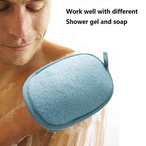 Amariver 3 Pack Bath Loofah Body Sponge Brushes Pouf Bath Mesh Brush Bath Sho...