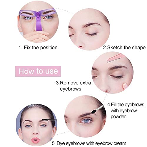 Eyebrow Stencils, Eyebrow Template, Eyebrow Shaping Kit,8 Styles Reusable Eye...