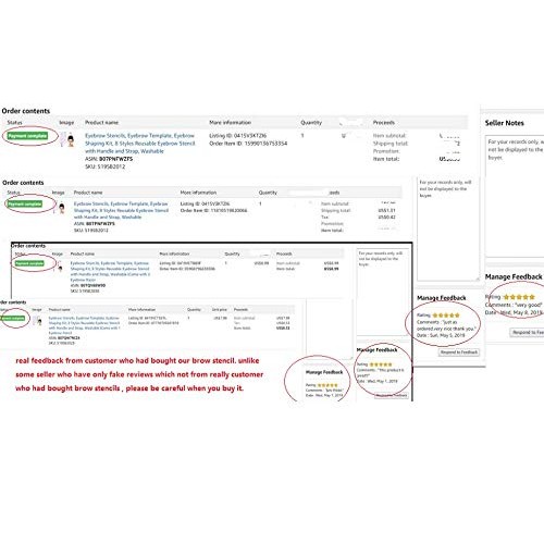 Eyebrow Stencils, Eyebrow Template, Eyebrow Shaping Kit,8 Styles Reusable Eye...