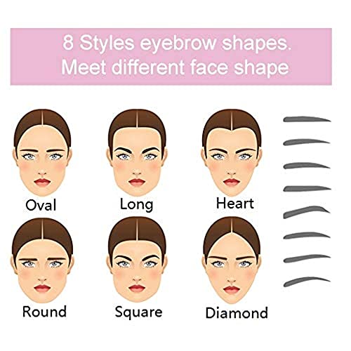 Eyebrow Stencils, Eyebrow Template, Eyebrow Shaping Kit,8 Styles Reusable Eye...