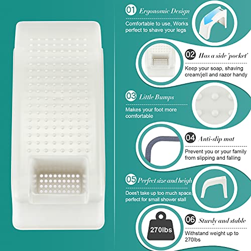 AmazeFan Shower Foot Rest, Shower Foot Stool for Shaving Legs, Pedicure Foot ...