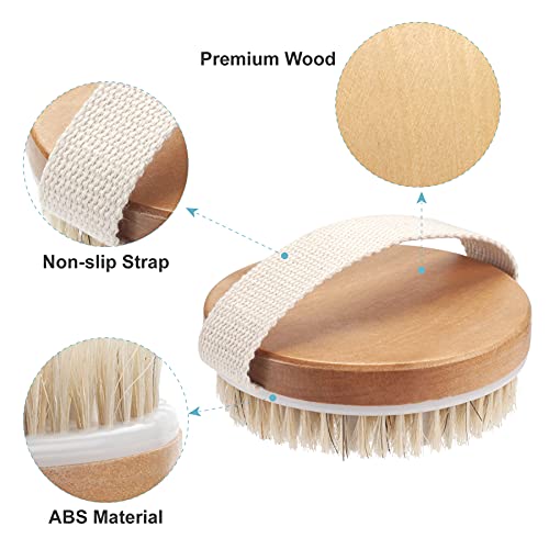 AmazerBath 2 Pack Dry Brushing Body Brush, Dry Brush for Cellulite and Lympha...