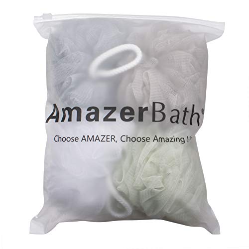 AmazerBath Shower Bath Sponge 75g Shower Loofahs Balls for Body Wash Men Wome...