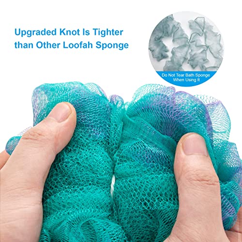 AmazerBath Shower Sponge Loofah Back Scrubber, PE Soft Mesh Loofah Body Scrub...