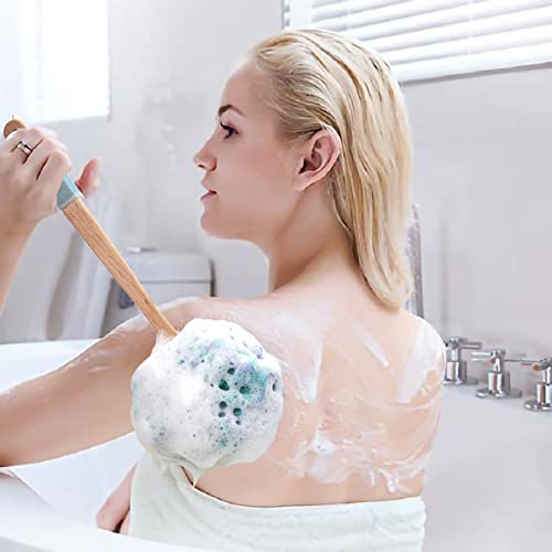 AmazerBath Shower Sponge Loofah Back Scrubber, PE Soft Mesh Loofah Body Scrub...