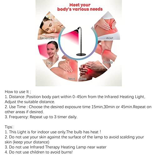 MiGGMM 54W 18 LEDs Red Light Therapy,19"-78"Height Free Adjustment,660nm Red ...