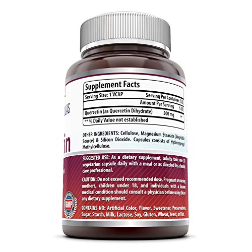 Amazing Formulas - Quercetin 500 Mg, 120 VCaps(Vegetarian Capsules) (Non-GMO,...