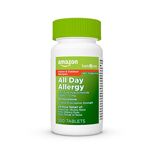 Amazon Basic Care All Day Allergy, Cetirizine Hydrochloride Tablets, 10 mg, A...