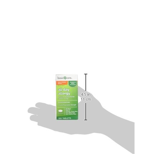 Amazon Basic Care All Day Allergy, Cetirizine Hydrochloride Tablets, 10 mg, A...