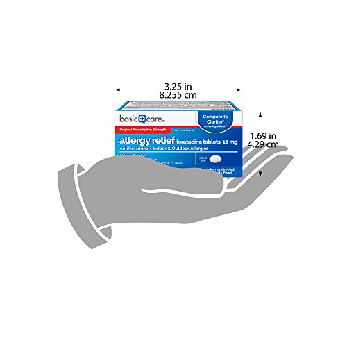 Amazon Basic Care Allergy Relief Loratadine Tablets 10 mg, Antihistamine, All...