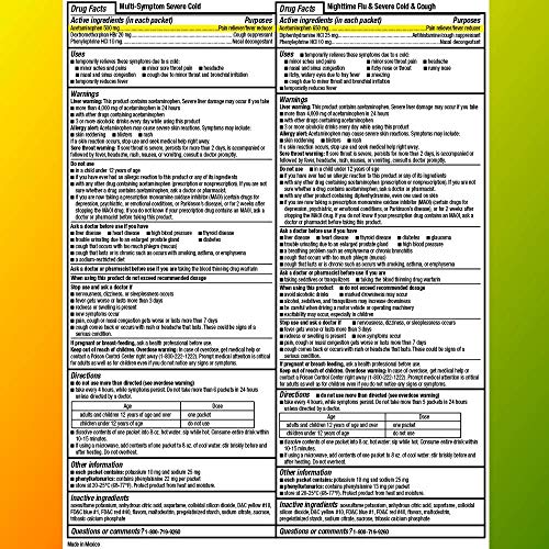 Amazon Basic Care Multi-Symptom Severe Cold Daytime and Severe Cold & Cough N...