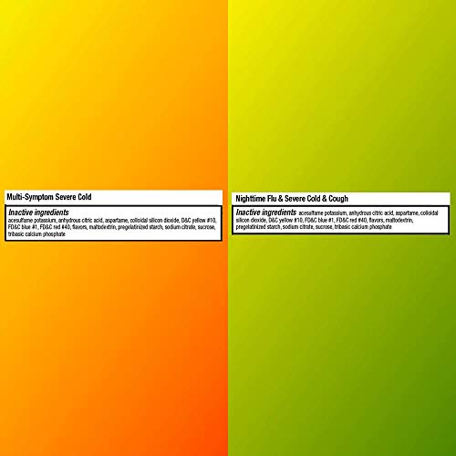 Amazon Basic Care Multi-Symptom Severe Cold Daytime and Severe Cold & Cough N...