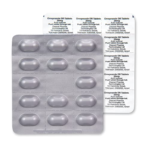 Amazon Basic Care Omeprazole Delayed Release Tablets 20 mg, Acid Reducer, Tre...