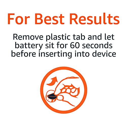 Amazon Basics 1.45 Volt Hearing Aid Batteries, Brown Tab - Pack of 60, Size 3...