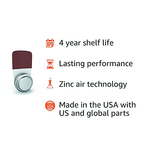 Amazon Basics 1.45 Volt Hearing Aid Batteries, Brown Tab - Pack of 60, Size 3...