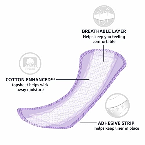 Amazon Basics Daily Pantiliner, Long Length, 40 Count, 1 Pack (Previously Sol...