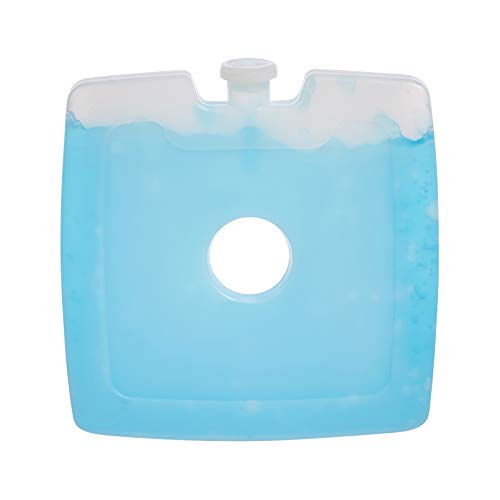 Amazon Basics Reusable Hard Sided Square Ice Pack, 4.75" X 4.75" X 0.5", Blue...