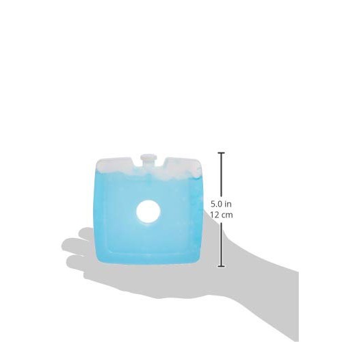 Amazon Basics Reusable Hard Sided Square Ice Pack, 4.75" X 4.75" X 0.5", Blue...