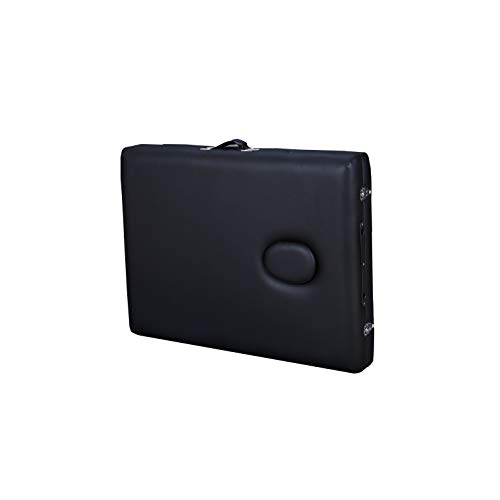 AmazonCommercial Portable Folding Massage Table with Carrying Case - Black