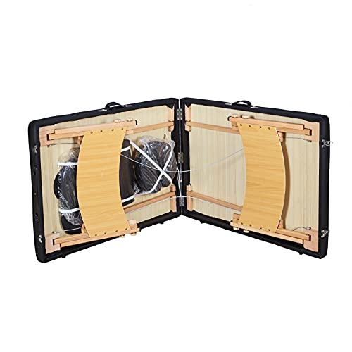 AmazonCommercial Portable Folding Massage Table with Carrying Case - Black