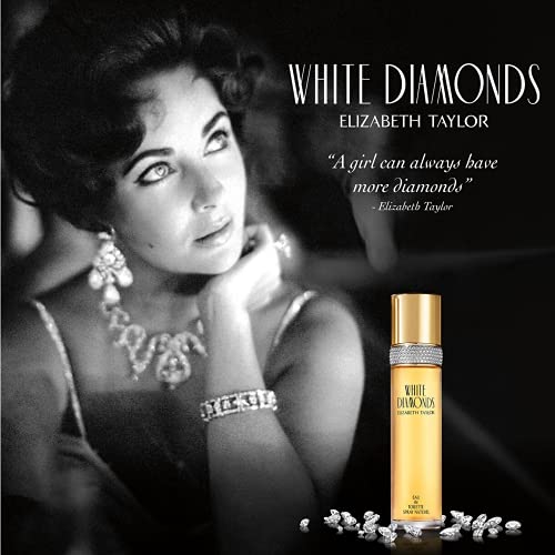 Body Powder for Women by Elizabeth Taylor, White Diamonds, Fragrance with Bod...
