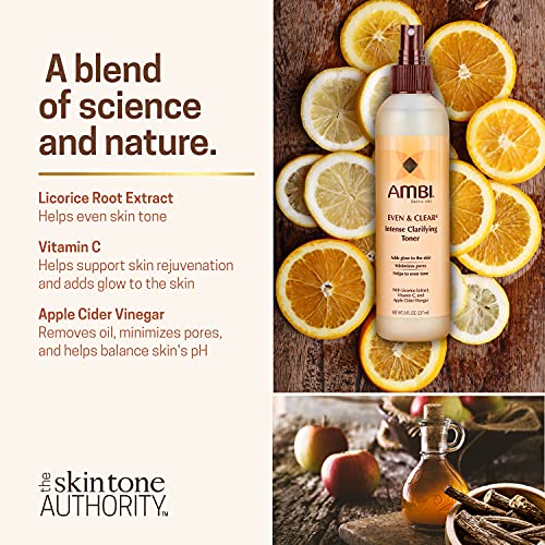 Ambi Even & Clear Intense Clarifying Toner | Astringent Protects and Beautifi...