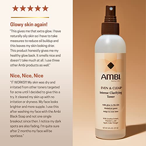 Ambi Even & Clear Intense Clarifying Toner | Astringent Protects and Beautifi...