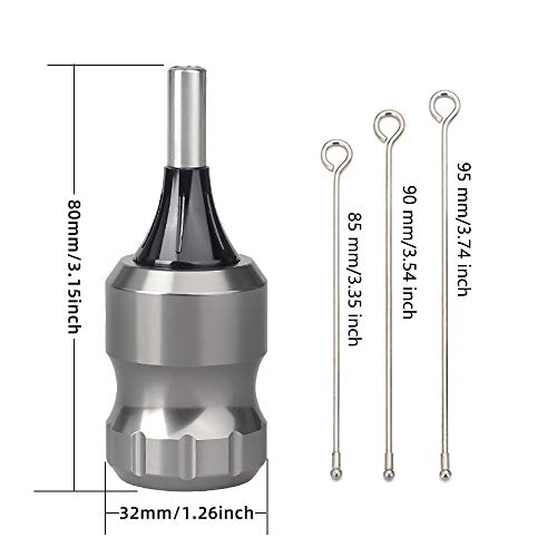 Ambition Cartridge Tattoo Grips - 32mm Adjustable Twist Handle Tubes CNC Carv...