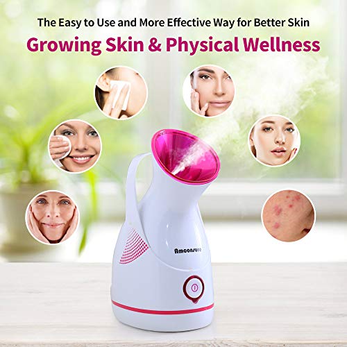Amconsure Facial Steamer - Nano Ionic Facial Steamer Warm Mist Moisturizing F...