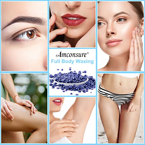 Waxing Kit, Amconsure Waxing Kit for Women Men Home Wax Warmer Hair Removal w...