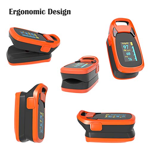 Fingertip Pulse Oximeter with Plethysmograph and Perfusion Index, Include Car...