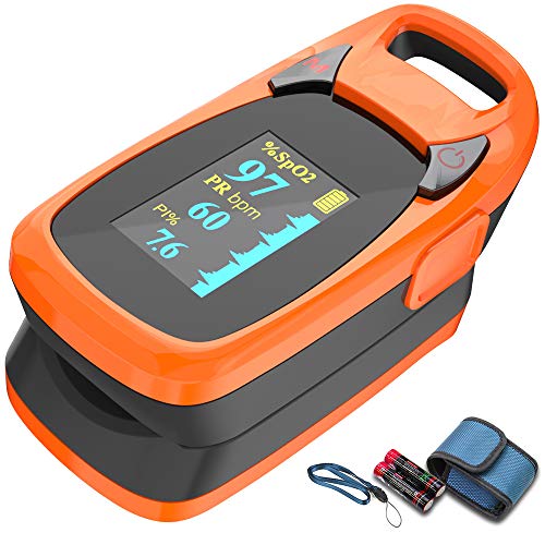 Fingertip Pulse Oximeter with Plethysmograph and Perfusion Index, Include Car...