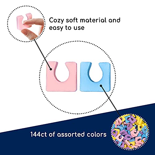 Americanails Onezeez Individual Toe Separators - Assorted Pastel Colors - Ext...