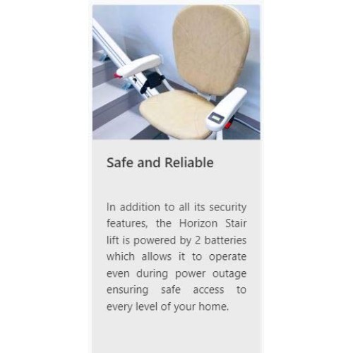 AmeriGlide Horizon Plus Stair Lift | 308 Pound Capacity | Self Installable (E...