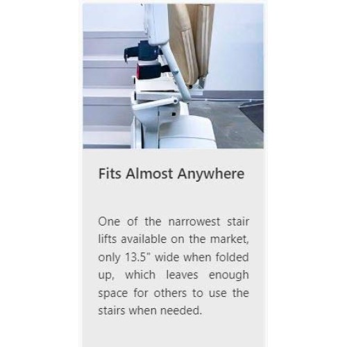 AmeriGlide Horizon Plus Stair Lift | 308 Pound Capacity | Self Installable (E...