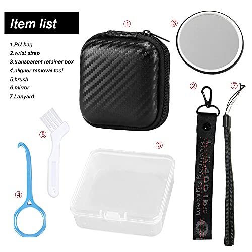 AMHDV Orthodontic Retainer Case with Aligner Removal Tool Mouth Guard Box Den...