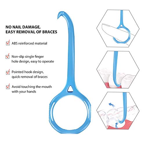 AMHDV Orthodontic Retainer Case with Aligner Removal Tool Mouth Guard Box Den...