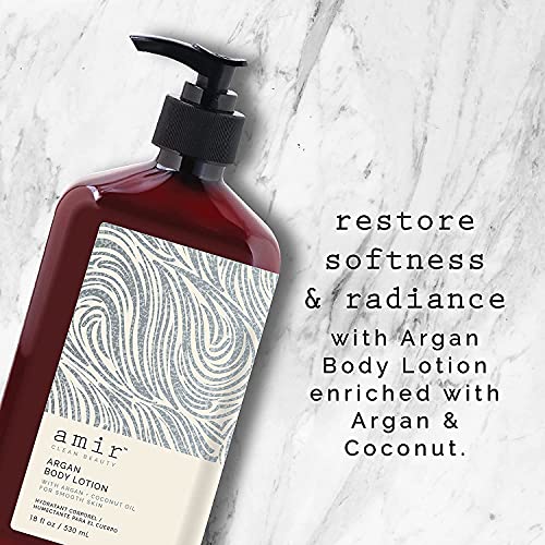 Amir Clean Beauty Argan Body Lotion, 18 fl oz