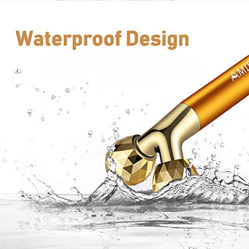 Face Massager Roller Golden 3D Roller Electric Facial Roller and T Shape Faci...