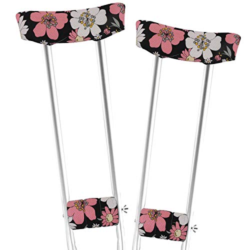 Crutch Underarm Crutch Pad and Hand Grip Covers Padding Washable Covers Crutc...