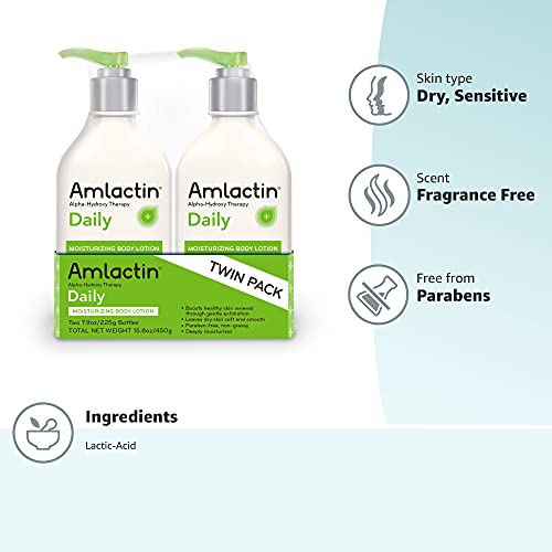 AmLactin Daily Moisturizing Body Lotion, Moisturizing Lotion for Dry Skin to ...