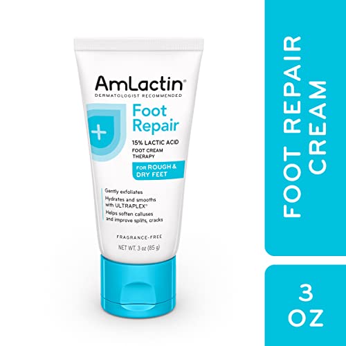 AmLactin Foot Repair Foot Cream Therapy, Foot Cream for Dry Cracked Heels - 3...