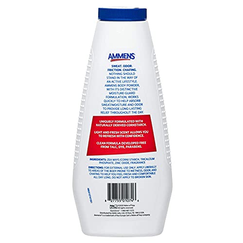 Ammen's Original Medicated Body Powder, 11 oz., Pack of 6