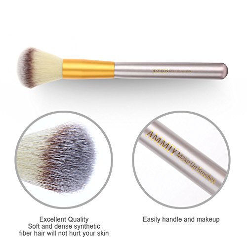 AMMIY Makeup Brushes 18 PCs Makeup Brush Set Professional Wood Handle Premium...